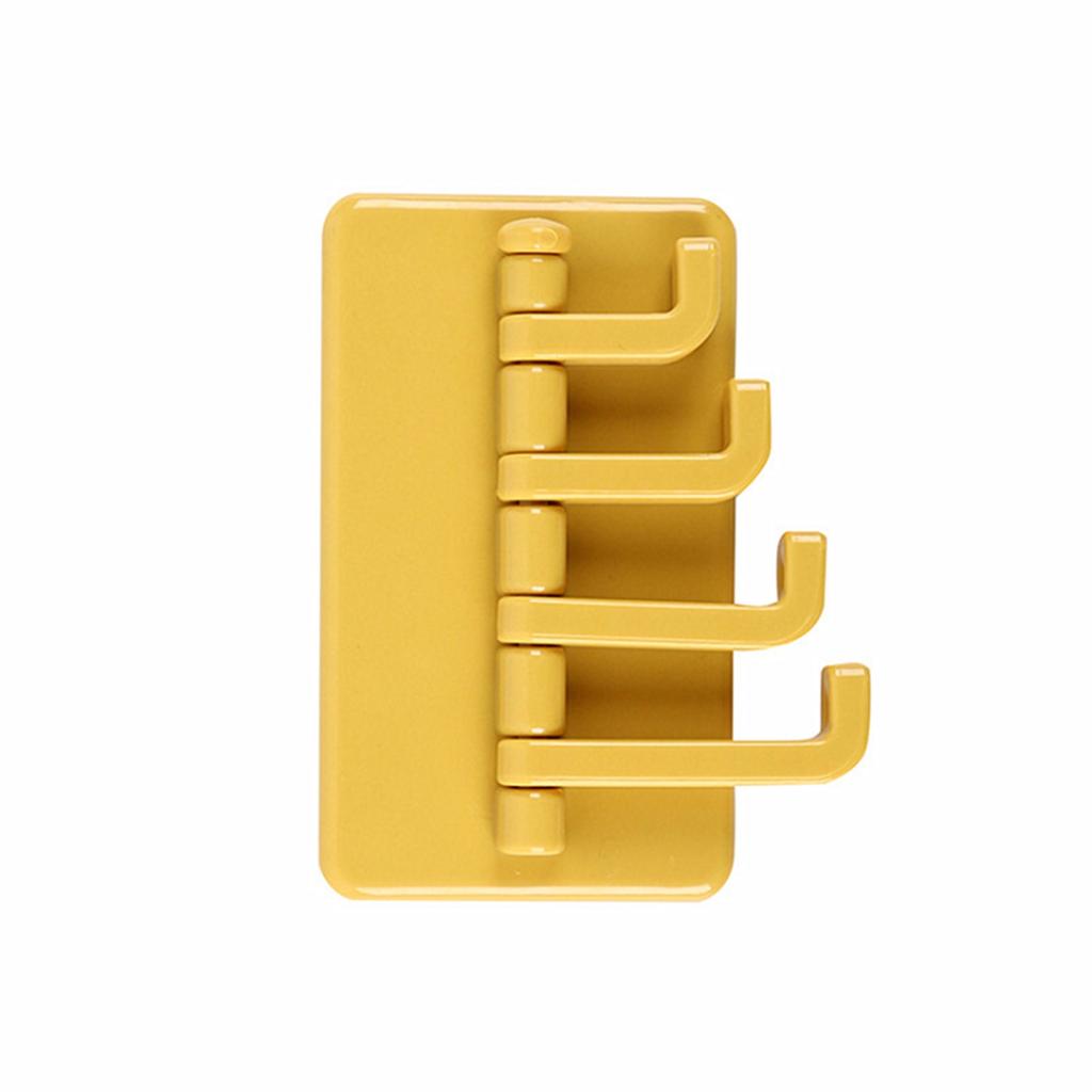 Wall Mounted Multi Hook Organizer for Keys Towels Accessories Space Saving ABS Plastic Design Home Office Use