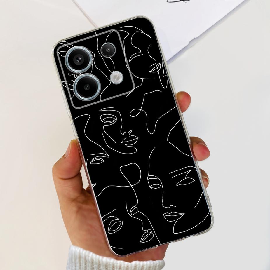 For Xiaomi Poco X6 Pro 5G Case New Fashion Painted Cover Clear Silicone Soft TPU Phone Case For Xiaomi Poco X6 Pro PocoX6 Bumper