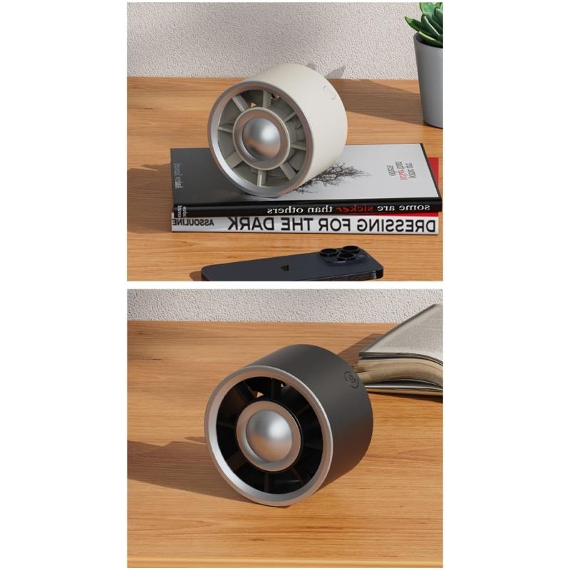 Rotating Electric Cooling Fan 3 Speed Automotive Supply Car Air Vent Fan with Scent Diffuser & Ambients Light