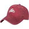 Motorcycle Rider Baseball Cap Washed Cotton Distressed Dad Hat for Unisex Women