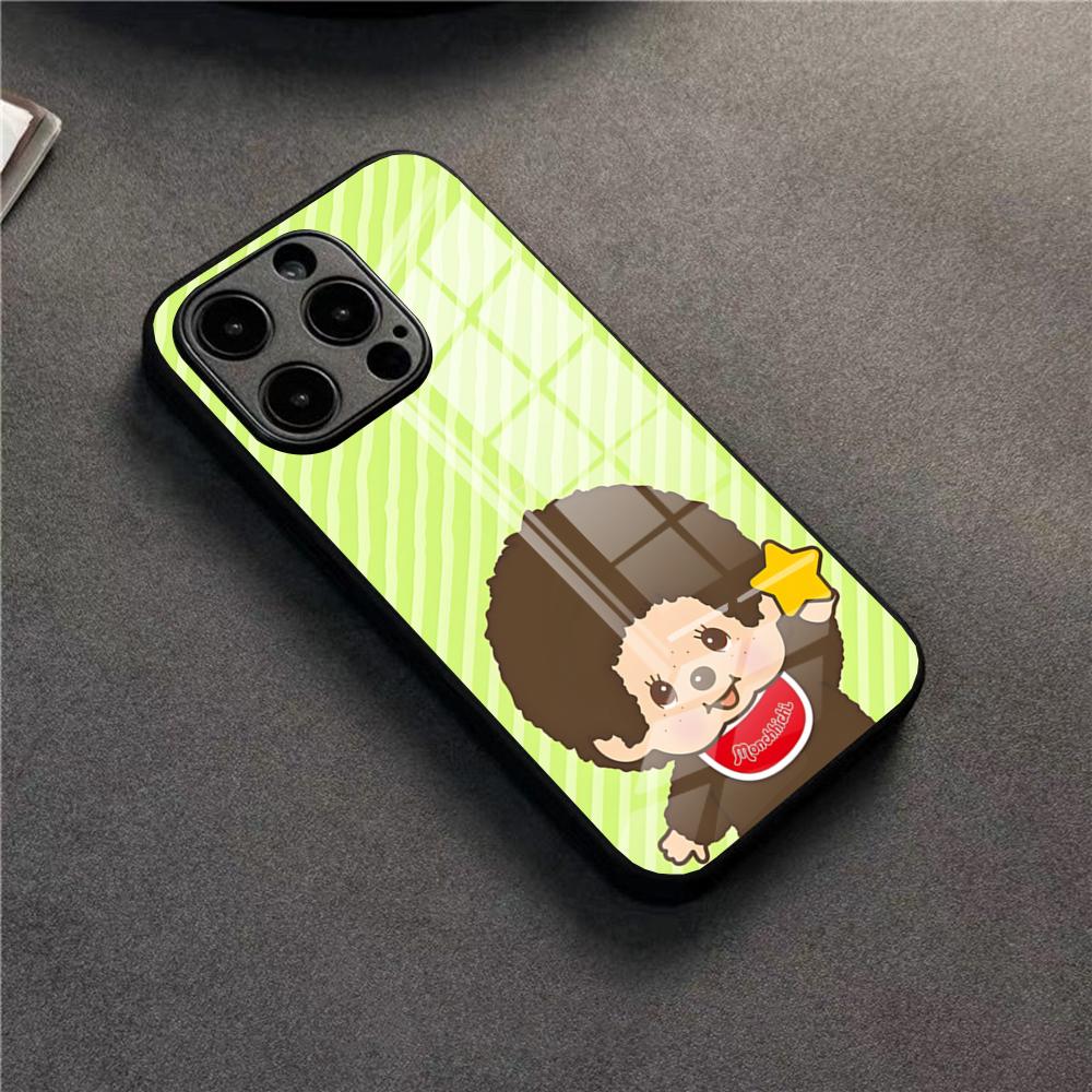 Cute M-monchhichis Phone Case For 17 Pro Max IPhone 16 Pro 14 12 11 13 Mini X XR XS 15 Plus SE Glass Cover