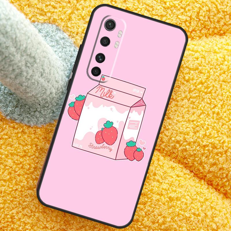 

Милый чехол «Клубничное молоко» для Xiaomi 15T 14T 13T 14 15 Ultra 17 Pro Max Чехол для POCO F8 F7 F5 F6 X5 X6 X7 Pro Xiaomi 14 Ultra