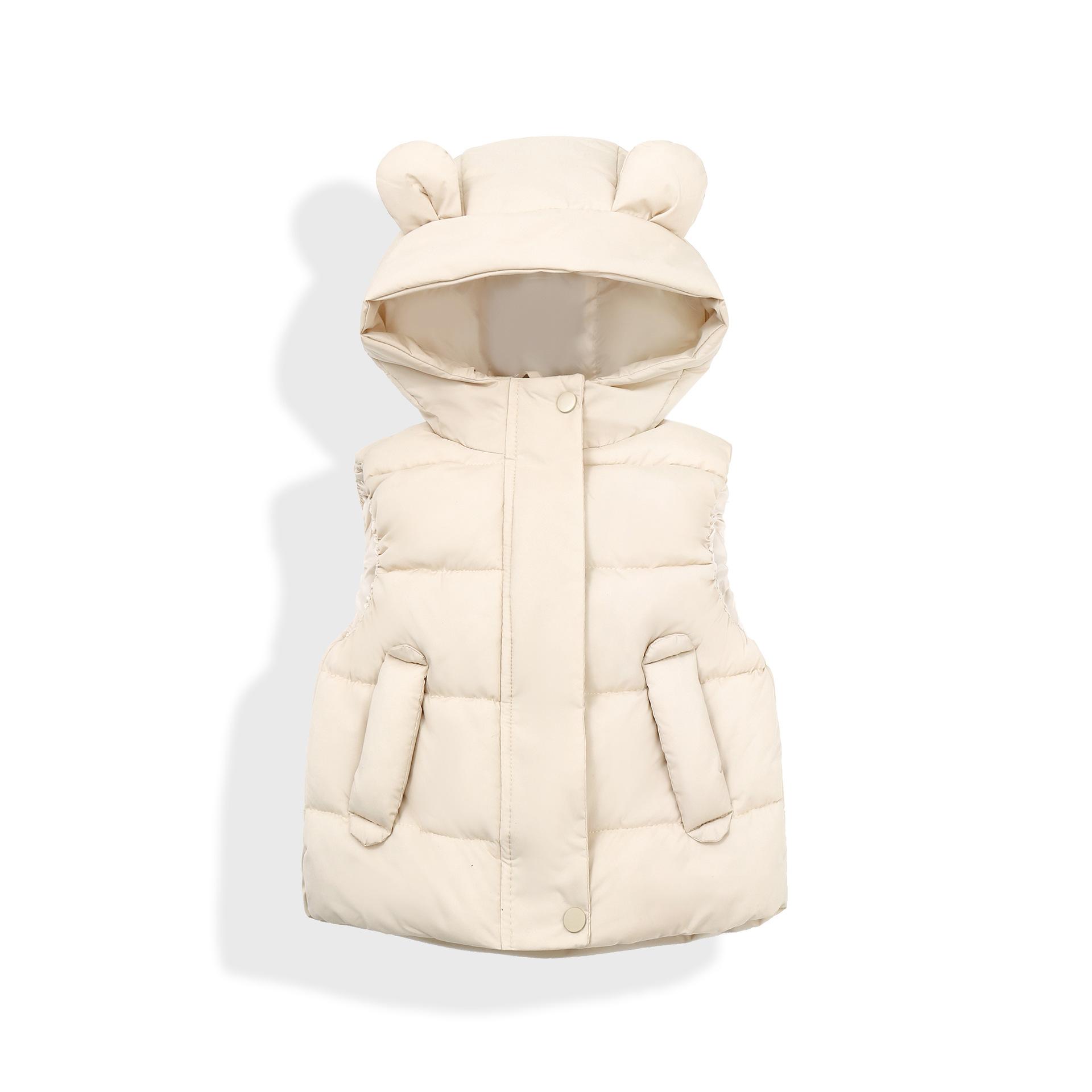 

2025 Осень/Зима Новый Детский Утепленный Жилет Пальто 110 бежевый