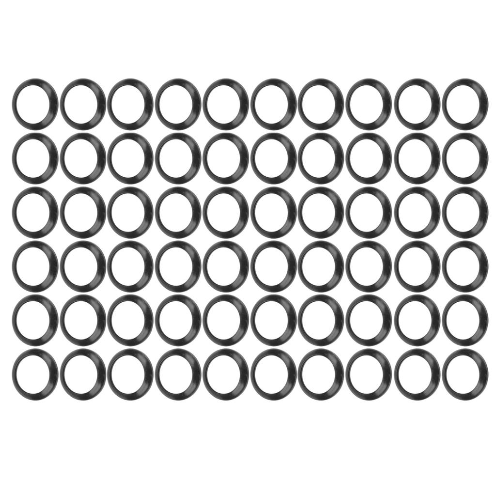60Pcs 15MM Fishing Rod Spacer Ring Silicone Fishing Pole Handle Guides Rings Black