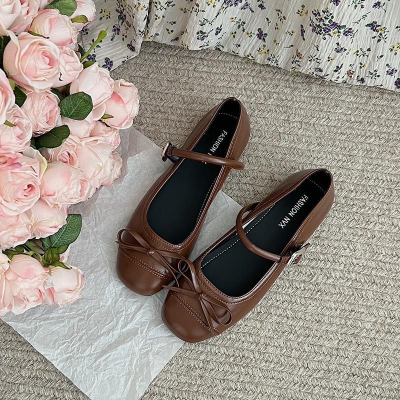 Silver ballet soft-soled light-mouth single shoes women's new summer skirt temperament daily Mary Jane shoes