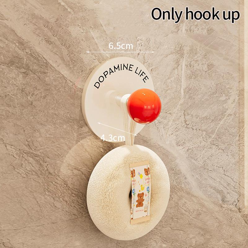 Adhesive Wall Hook Dopamine Adhesive Hooks Durable Simple Stable Wall Hook Bathroom Storage Accessories Room Door Coat Hooks