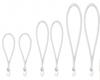 Set of Rubber Straps with Hook PVC 2pcs 18/25/40cm White for Securing Luggage