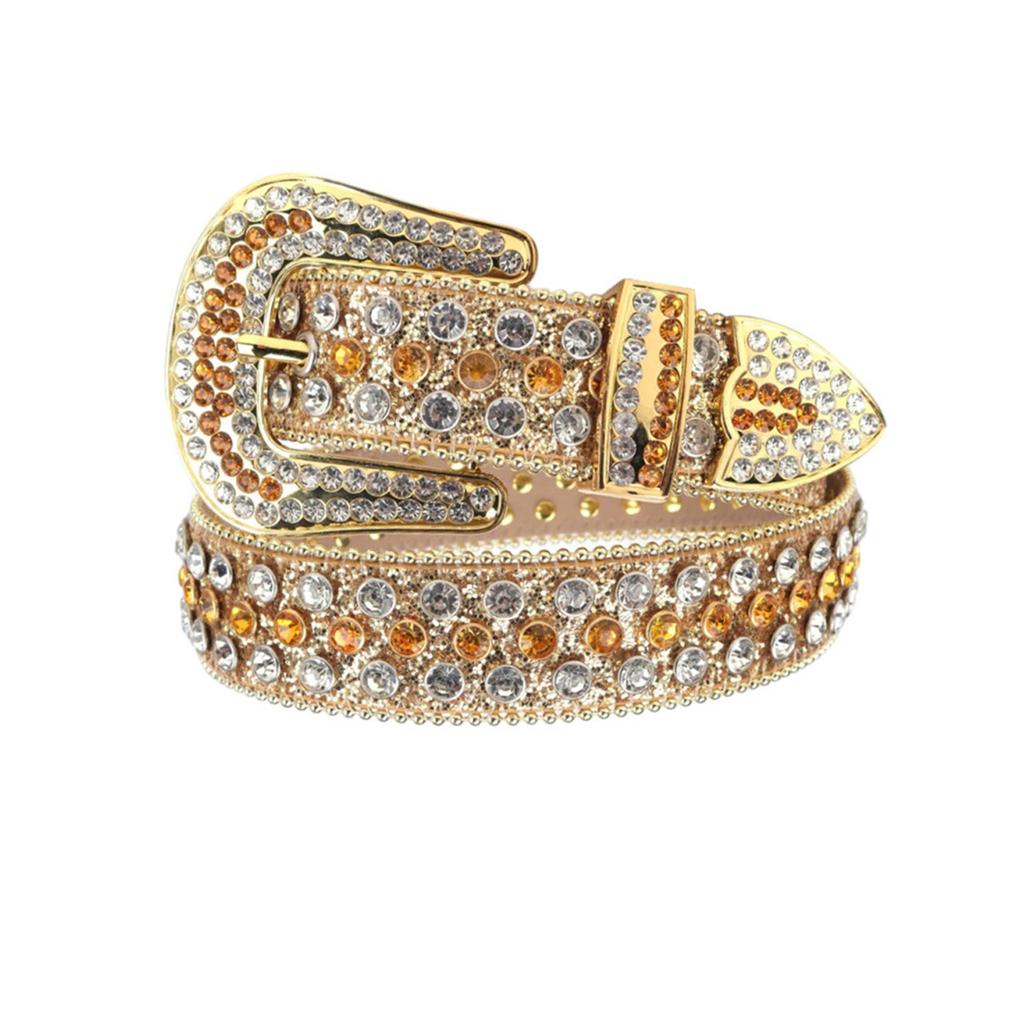 Cool Gothic Waist Chain Casual Belt Studded Waist Ceinture Glittered Belt Studded Blingbling Easy Belt
