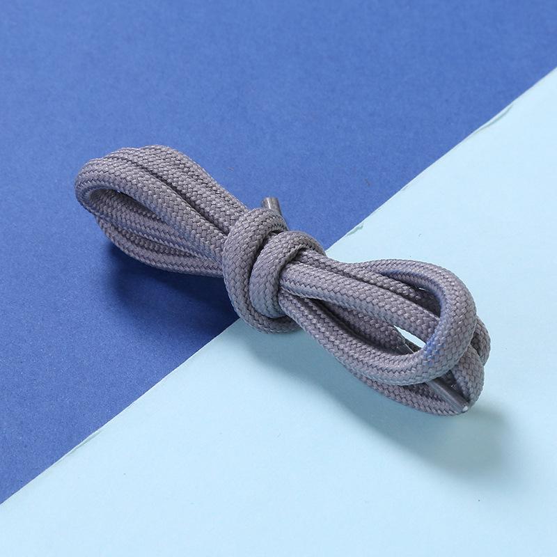 White Polyester Round Shoelaces for Hiking, Dad Sneakers, & Basketball Shoes