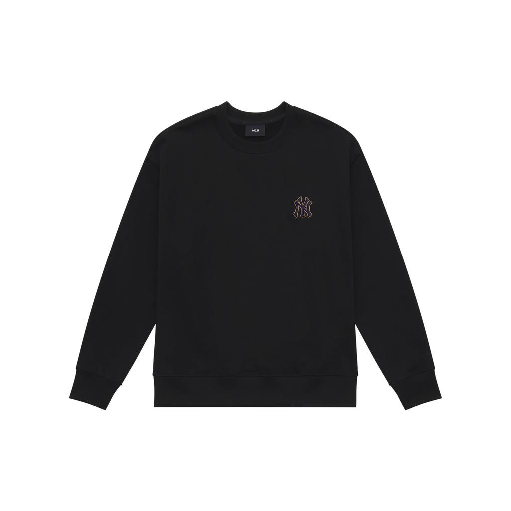 New MLB MONOGRAM Collection New York Yankees 24FW Crew Neck Sweatshirt Unisex Black 3AMTM0444-50BKS