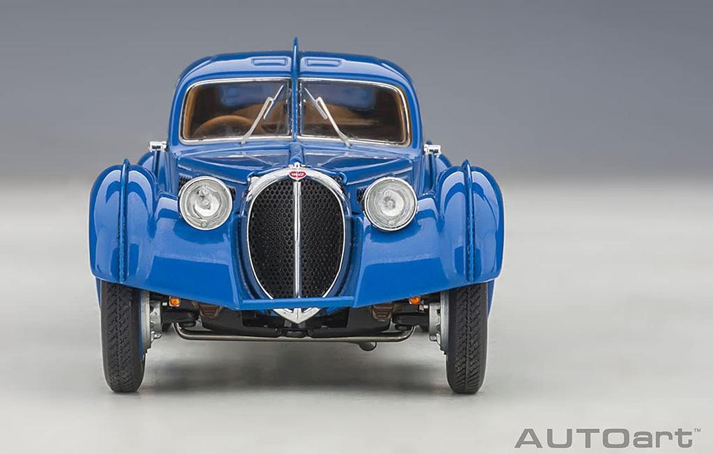 AUTOart Bugatti Type 57SC Atlantic 1938 Spoke Wheel Finished Product 50947 1/43 Blue/Wire