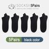 5Pairs High Quality Men Combed Cotton Socks Short Breathable Odor proof and antibacterial for Male sock New size EU38-45