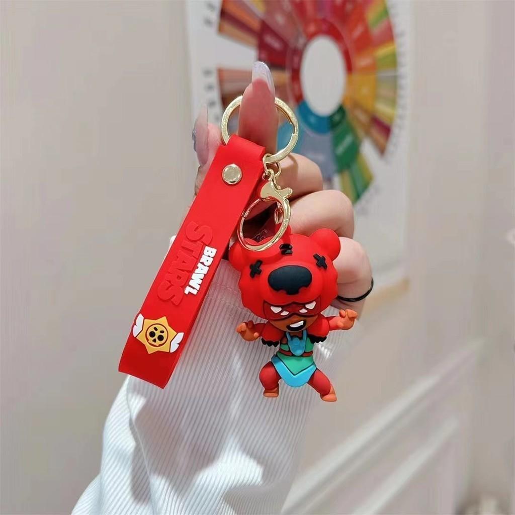 Cute Cartoon Silicone Keychain For Car Keys Brawl Stars Nita Jessie Bea Spikey Paddy