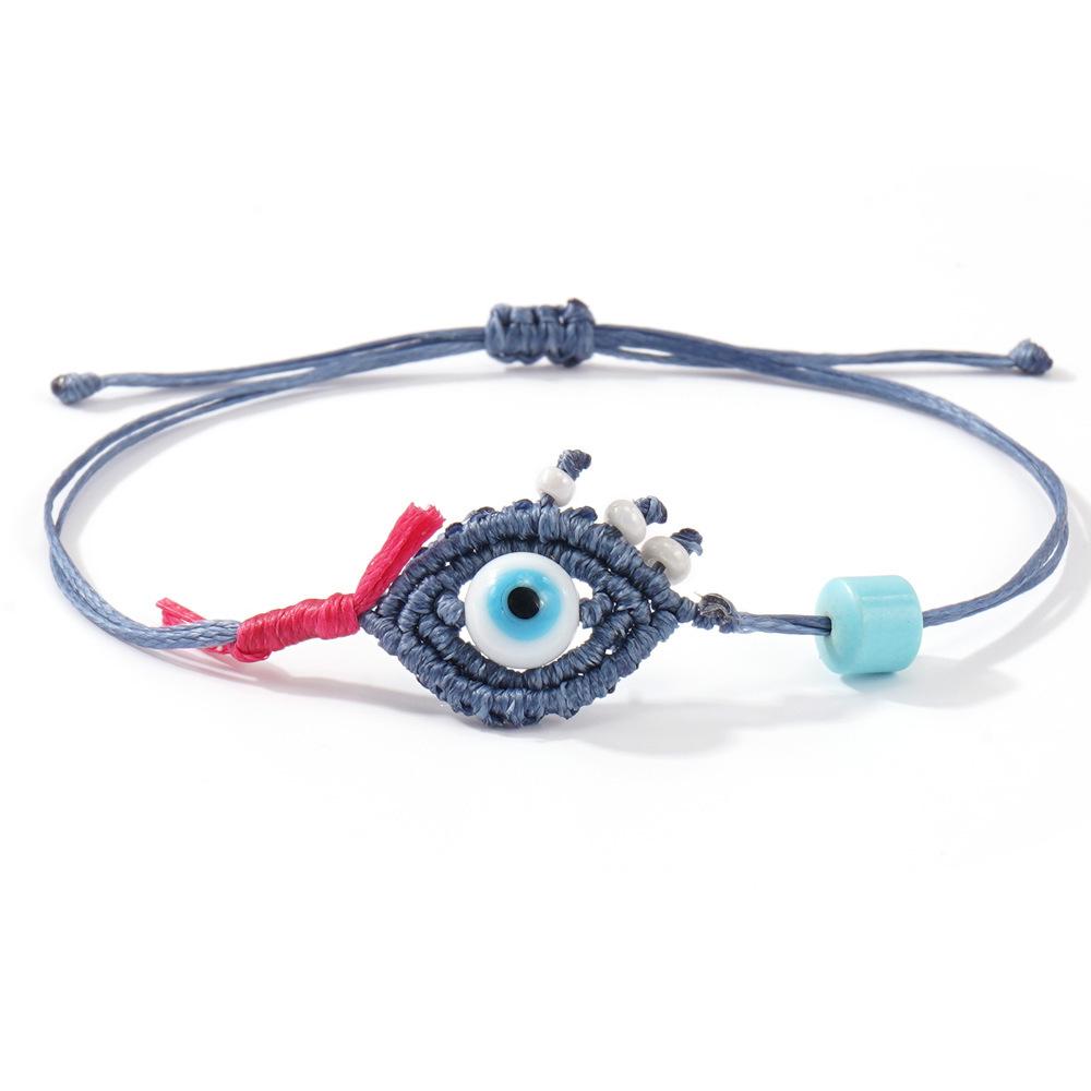 Multi-color Glass Evil Eye Bracelet for Women – Niche Design, Versatile Hand Jewelry with Personality