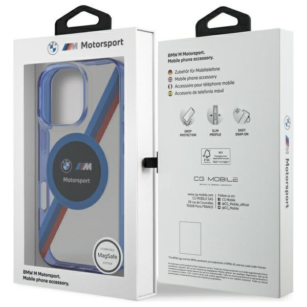 Bmw Bmhmp16L23Htput Iphone 16 Pro 6.3   Przezroczysty/Transparent Hardcase Motorsport Iml Circle Magsafe
