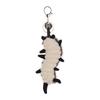 Apricot Lamb Black Devil Centipede Cute Soft Keychain Plush Toy, Perfect for Boys and Girls, Fits Kids Backpacks and Purses, 12cm