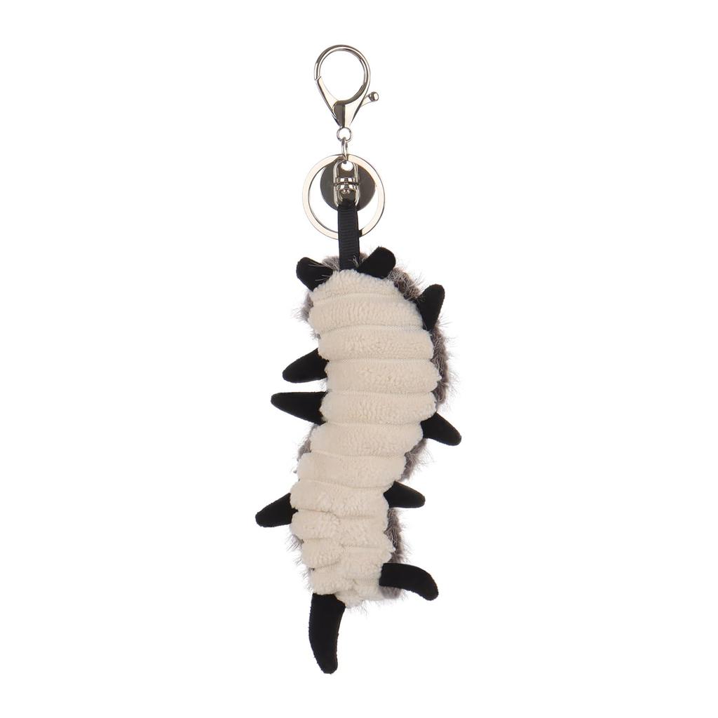 Apricot Lamb Black Devil Centipede Cute Soft Keychain Plush Toy, Perfect for Boys and Girls, Fits Kids Backpacks and Purses, 12cm