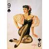Custom Aluminum Tin Sign Art - Vintage Playing Cards and Women Wall Decor