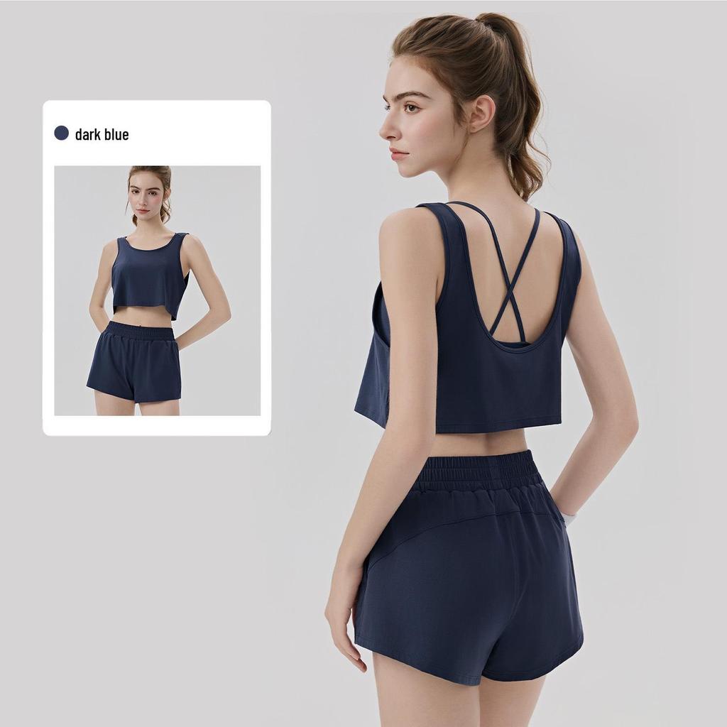 Big Tree Apparel Women's Skin-friendly Yoga & Pilates Three-piece Sportswear Set
