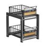 Kitchen Pull-out Basket Shelf Double Layer Spice Snack Bottle Can Cabinet Multi-level Shelf Under-sink Cabinet Layered Drawer