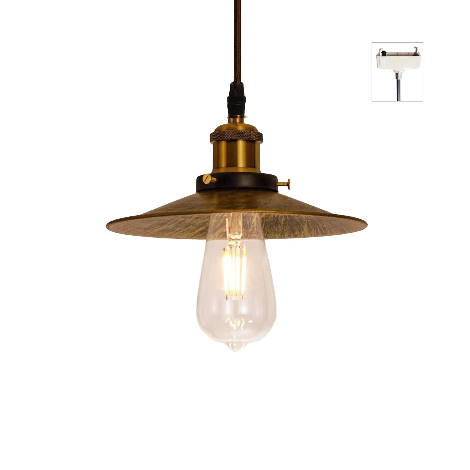 

Antique Retro Pendant Light, Single Light, Dining Light, Stylish Hanging Light, E26E27 Base, Nordic Style, Living Room, Dining Table, Entryway,