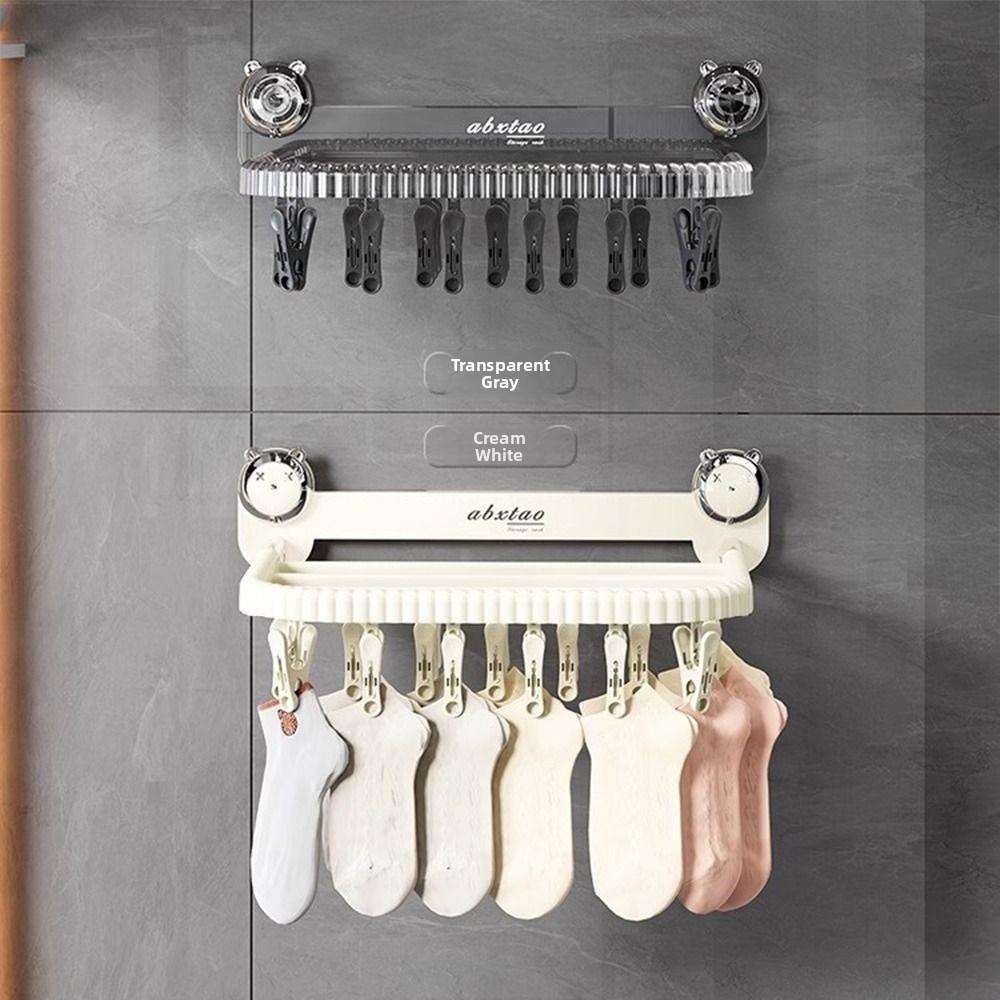 Folding Socks Drying Clips Rotating Balcony Drying Hanger Baby Clothes Drying Rack  Bathroom
