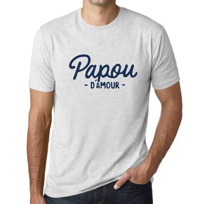 Homme Graphique Papou DAmour T-Shirt Marine Lettre