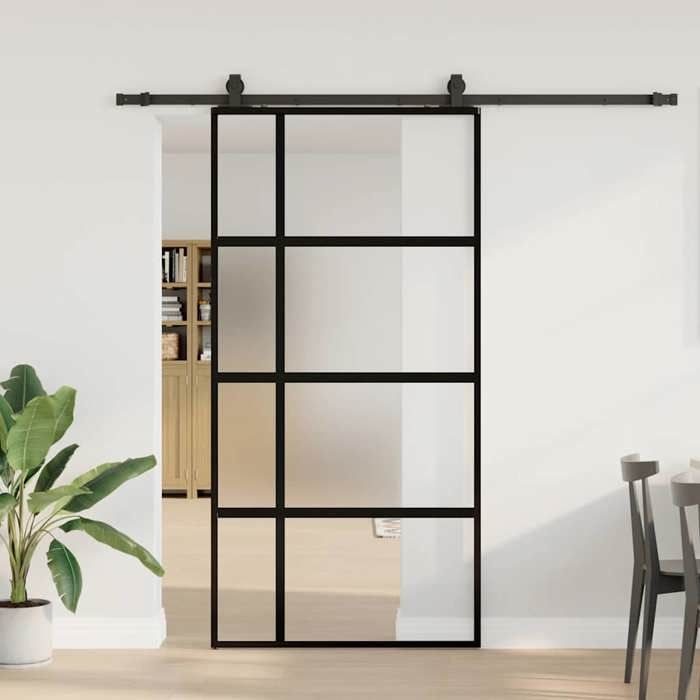 VidaXL Sliding Door with Black Hardware Kit 102.5x205 Cm 3375980