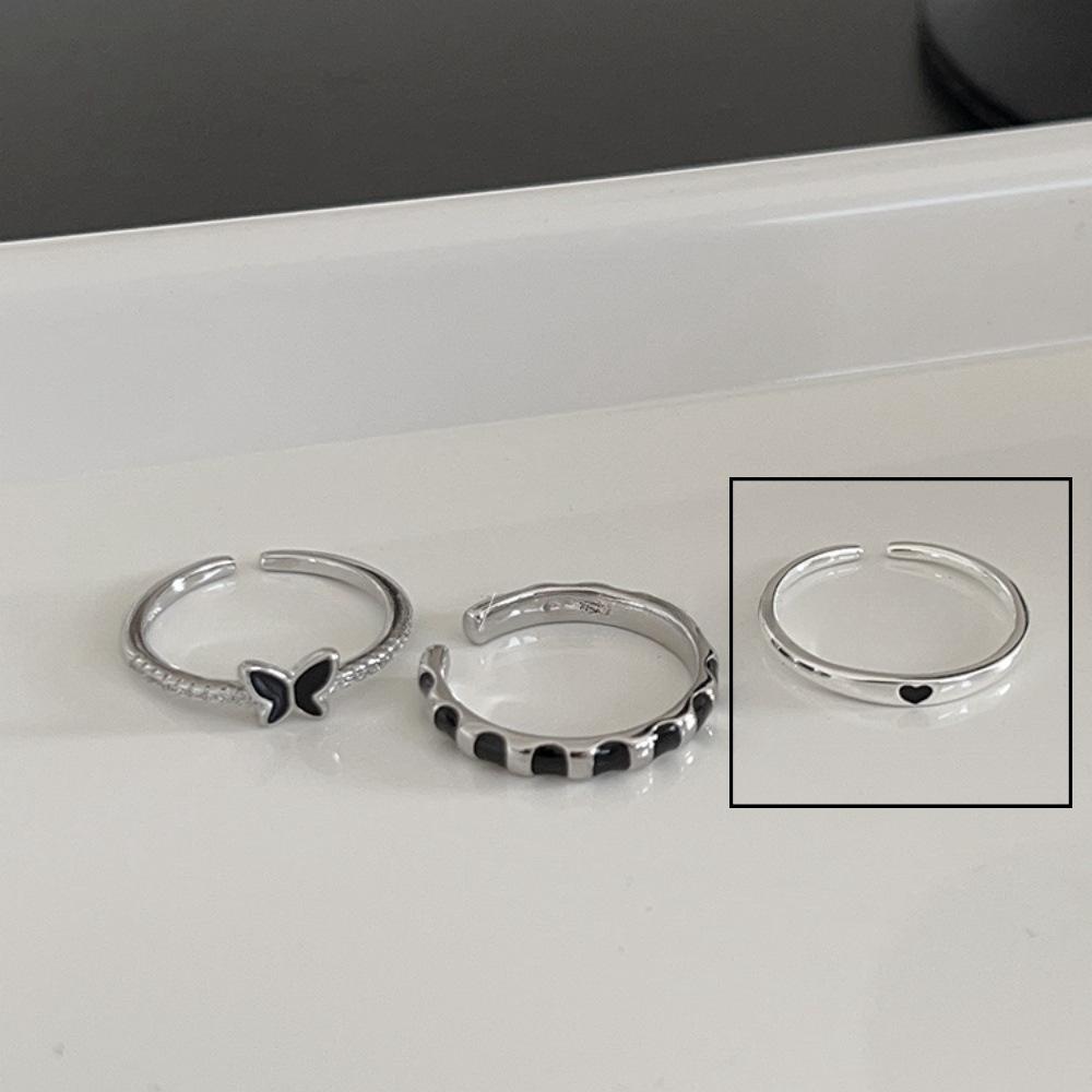 Drip glaze butterfly small love ring female open ring sweet cool wind index finger ring tide