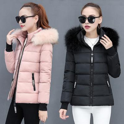 Winter Down Coat Padded Hooded Pockets Zip-up Parka Windproof Heat Retention Slim