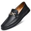 British Style Casual Leather Men Dress Blue Breathable Business Leather Shoes Handmade Loafers Classic Men Wedding Oxfords Flats