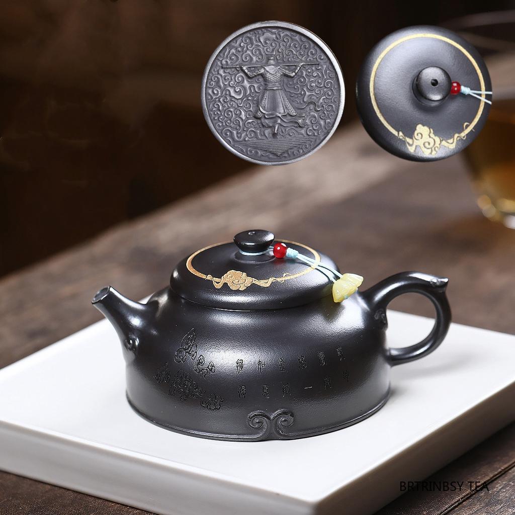 Traditionelle Yixing Lila Ton Teekanne Chinesische Haushalts-Schönheits-Teekanne Chinesische Handgefertigte Kanne Rohmineral Zisha Teegeschirr Teegeschirr 250ml