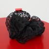 Dot Organdy Hair Scrunchie - Black