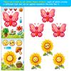 12 Photos/package Children's Cartoon Spring Garden Bee Toy Handmade Puzzle Sticker Emoji Replaceable