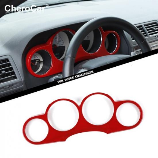 Center Console Dashboard Panel Trim Cover Decor For Dodge Challenger 2009-14 Red