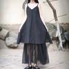 Summer Cotton Hem Yarn Pendulum Suspender Skirt Travel Dress Pure Cotton White Dress
