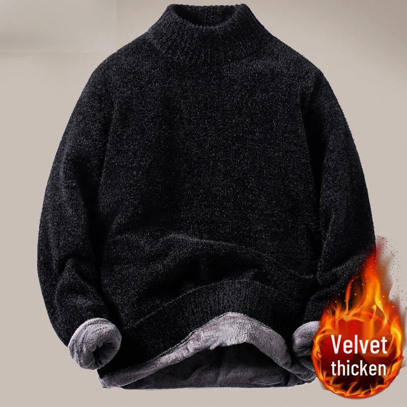 

Men s Chenille Knit Sweater with Mid-High Neck for Autumn/Winter XL (115-135 jin)