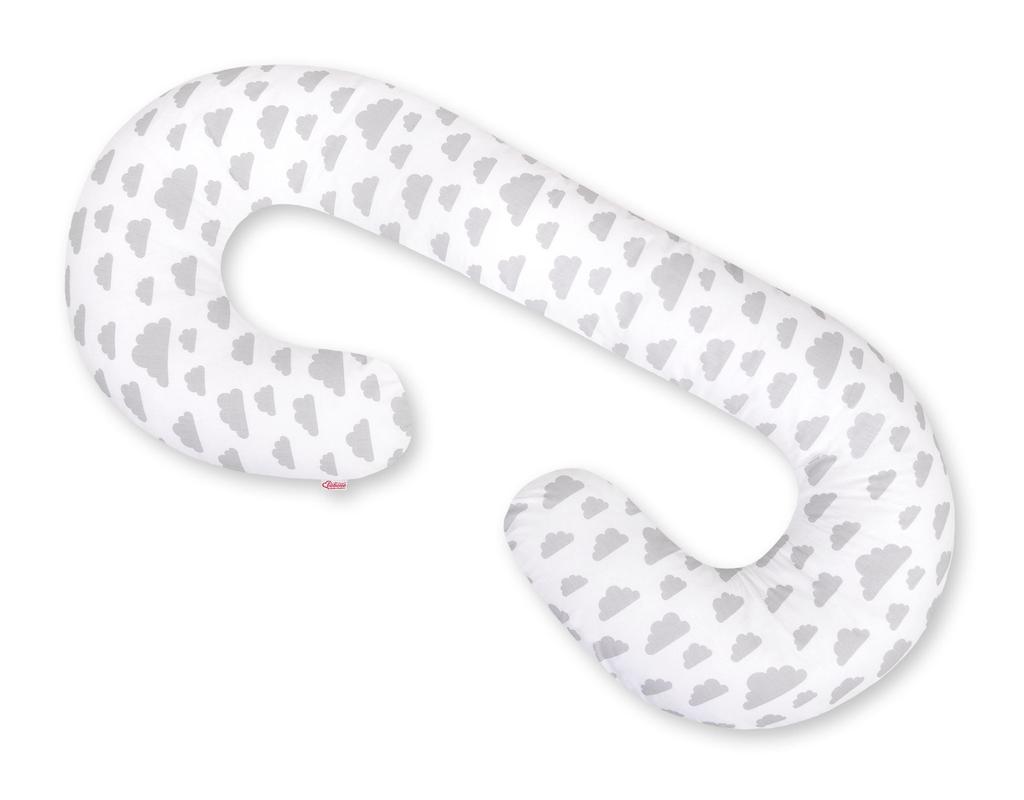 Pregnancy pillow type C removable cover pillow for pregnant women, for breastfeeding - gray clouds