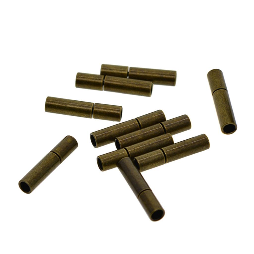 10 Set 14x3mm Bayonet Push Clasp Leather Cord Ends Connector Jewelry Making