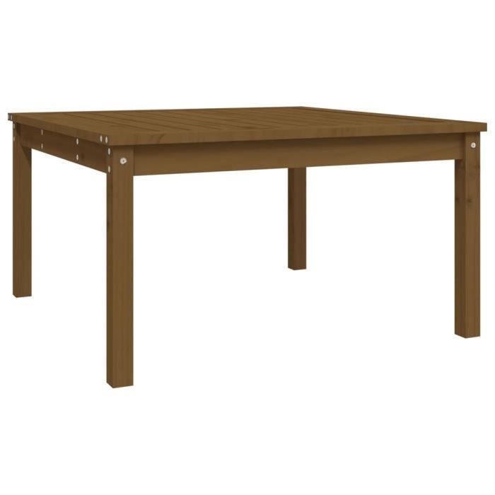 VidaXL Garden Table Honey Brown 82.5x82.5x45 Cm Solid Pine Wood 824123