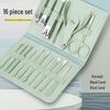 Green Stainless Steel Nail Clipper & Cuticle Nipper Set - Manicure Tool Kit