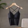Ice SilkTank Top Brustpolster Neckholder Crop Tops Damen Sommer Camis Rückenfreies Camisole Fashion Tube Lady Ärmelloses Cropped Vest