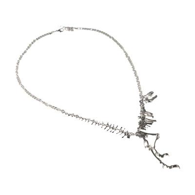 Gotycki Szkielet Dinozaura Naszyjnik Punkowy Smok Naszyjnik Modny Łańcuszek Tyranozaur Choker Prezent