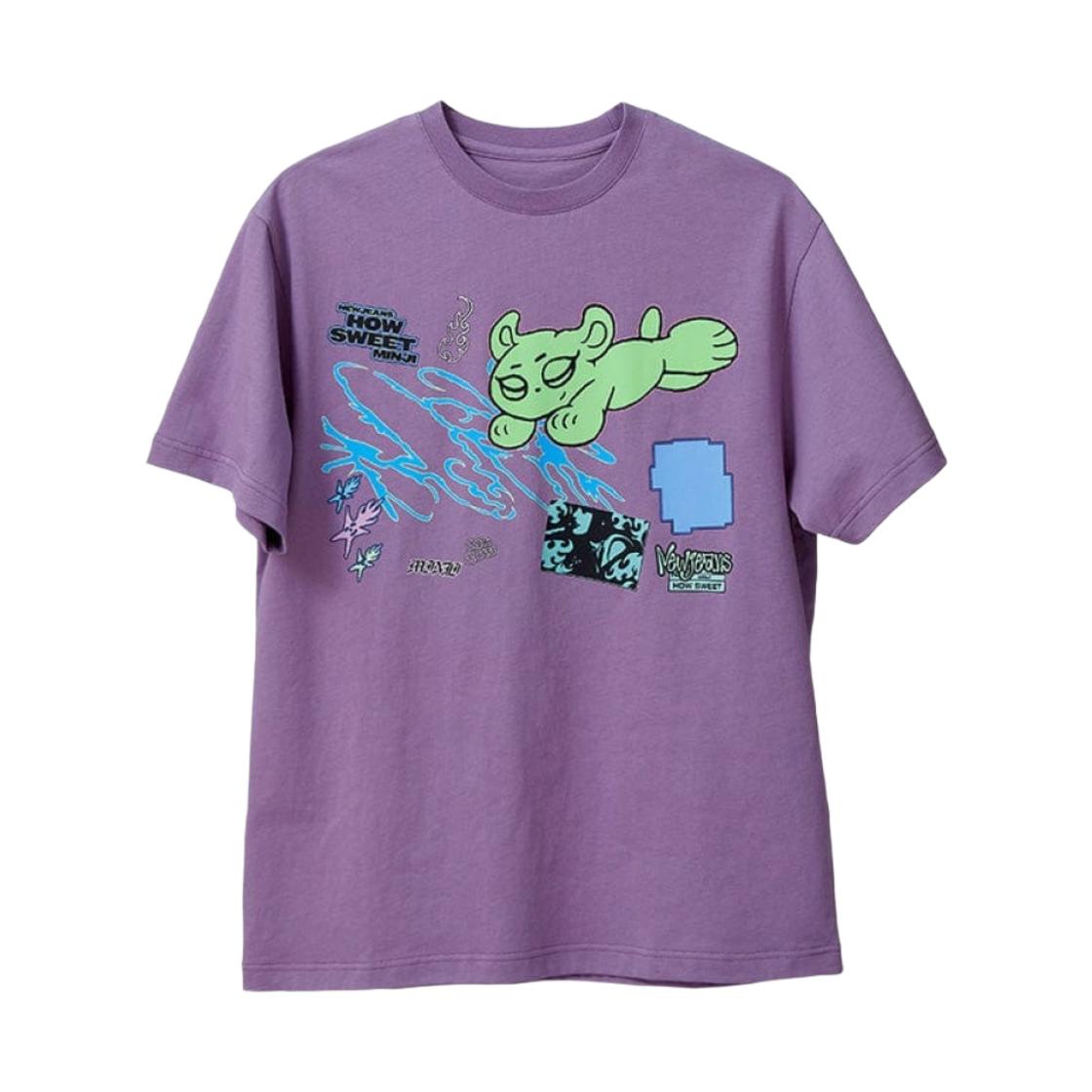 NewJeans How Sweet T-Shirt Minji Purple ONE SIZE
