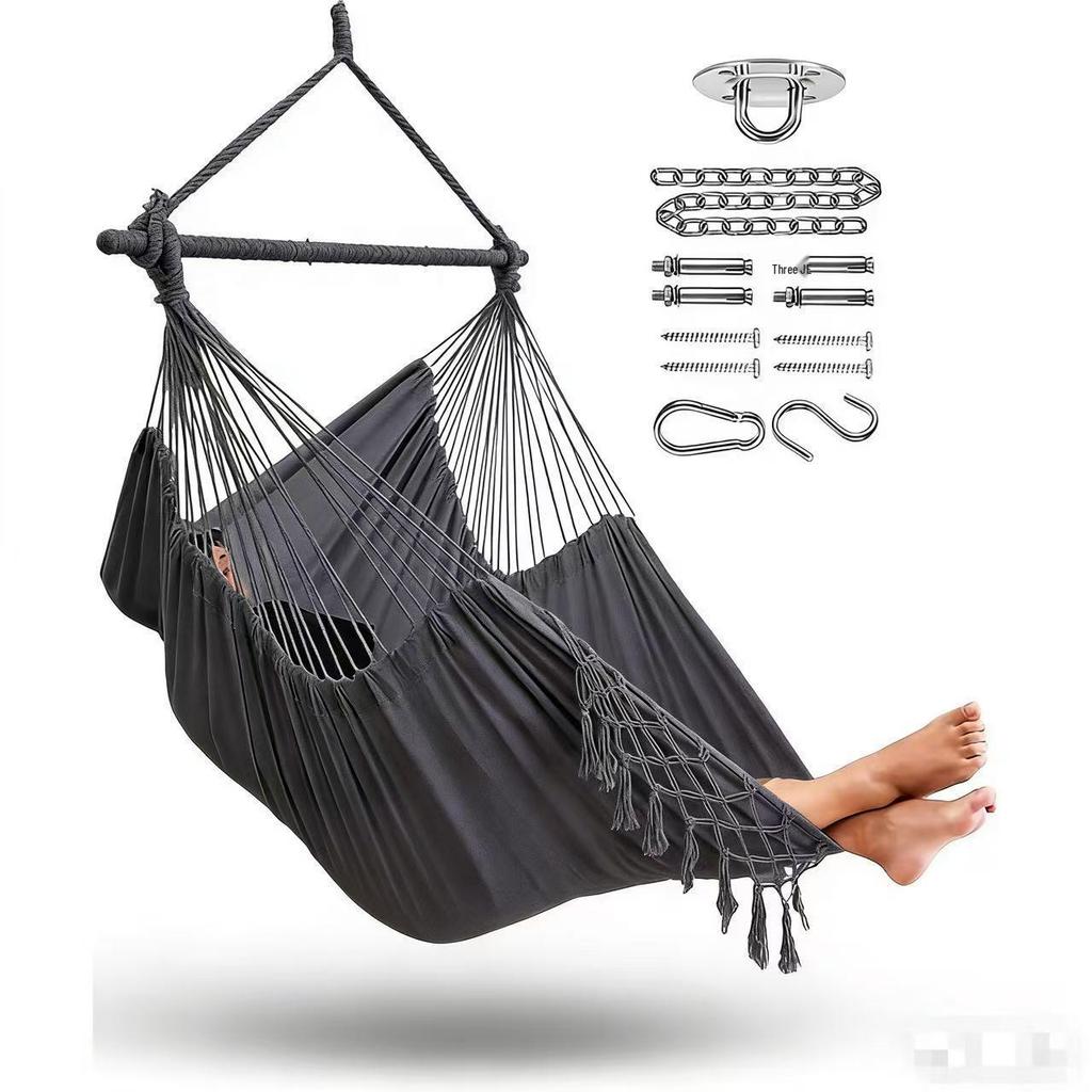 Cross-Border Canvas Hanging Chair: Dorm, Bedroom, Balcony Swing, Indoor/Outdoor Hammock, Suspended Household.