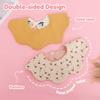 8Pcs Cotton Baby Drooling Bibs Round Neck Baby Drooling Bibs Quick Absorbent Burp Cloth Machine for Boys Girls Newborn