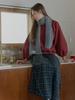 Avang Tartan Check Pleated Maxi Skirt - Green