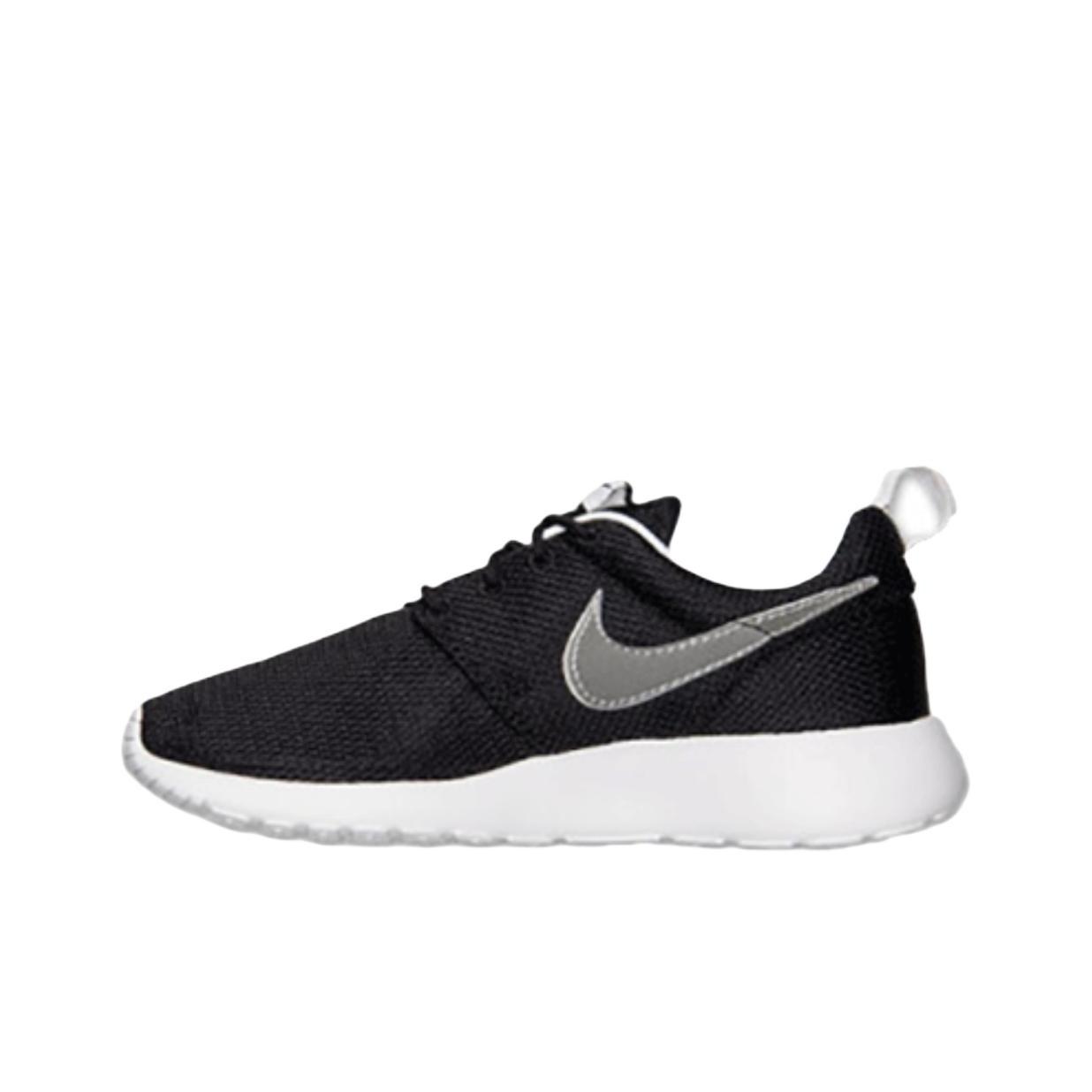 

Nike Roshe Run Slip Resistant Abrasion Resistant Low top Kids Running Shoes Black Teenagers 599728-007 37.5