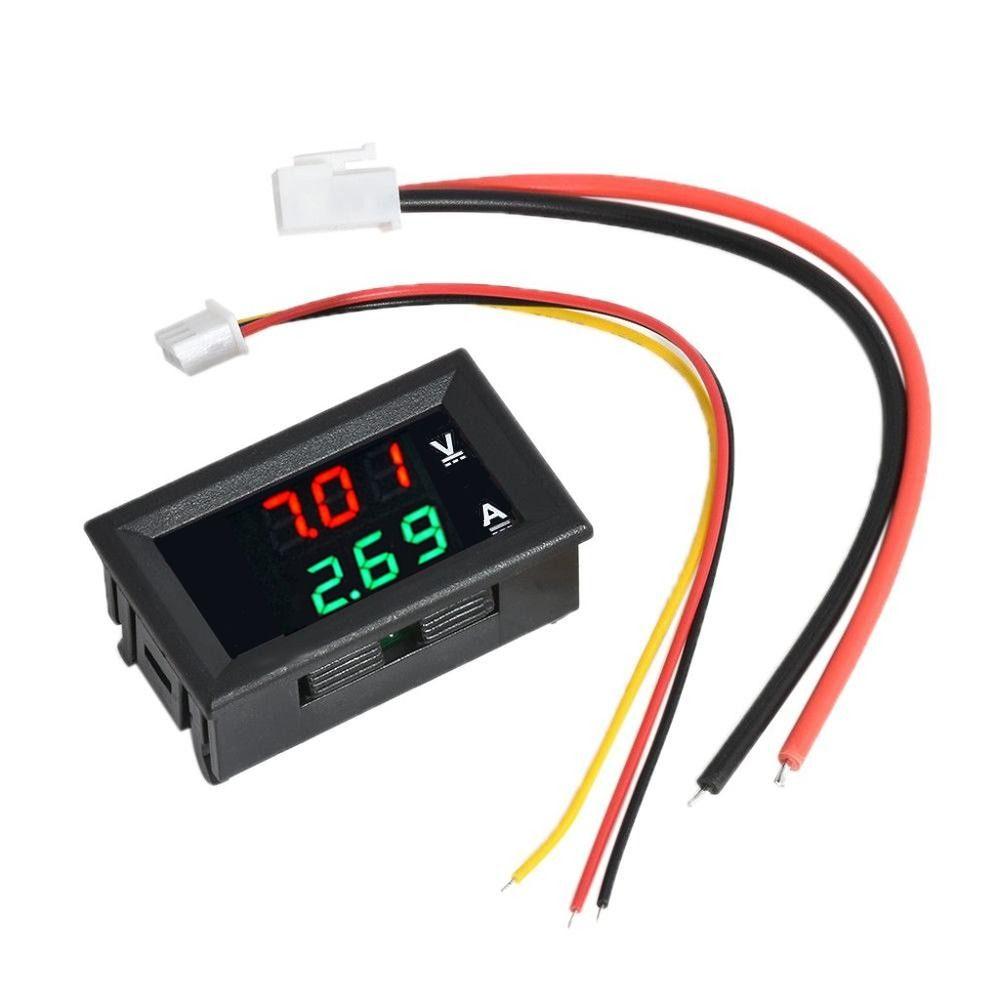 

Testers Low Voltage Alarm Ammeter Current Meter Volt Digital Voltmeter Current Voltage Meter 10A-RED-GREEN