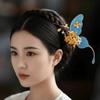 Beautiful Hanfu Butterfly Hair Fork Beads Exquisite Fairy Side Clips  Women